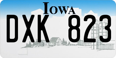 IA license plate DXK823
