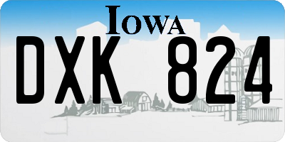 IA license plate DXK824