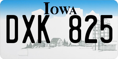 IA license plate DXK825
