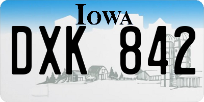 IA license plate DXK842
