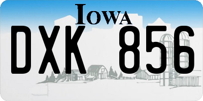 IA license plate DXK856