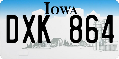 IA license plate DXK864