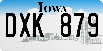 IA license plate DXK879