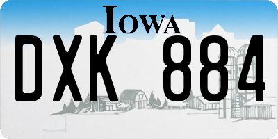 IA license plate DXK884