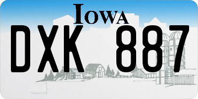 IA license plate DXK887