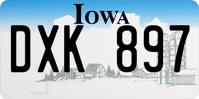 IA license plate DXK897