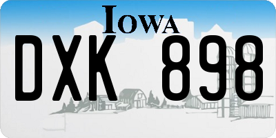 IA license plate DXK898