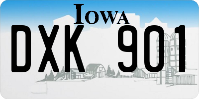 IA license plate DXK901