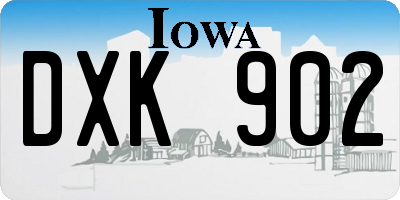 IA license plate DXK902