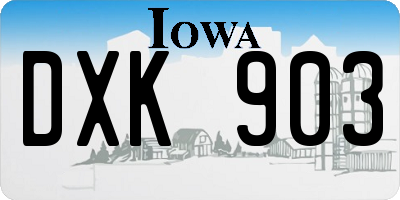 IA license plate DXK903