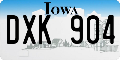 IA license plate DXK904