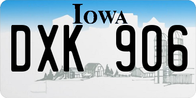 IA license plate DXK906