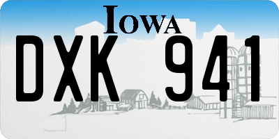 IA license plate DXK941