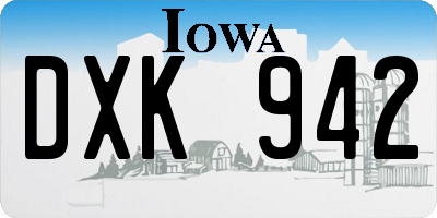 IA license plate DXK942