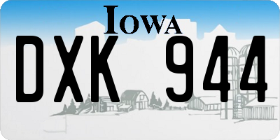 IA license plate DXK944