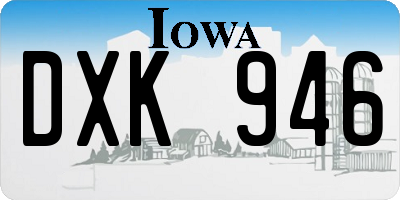 IA license plate DXK946