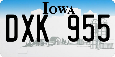 IA license plate DXK955
