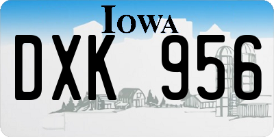 IA license plate DXK956