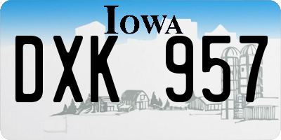 IA license plate DXK957