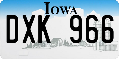 IA license plate DXK966