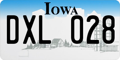 IA license plate DXL028