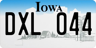 IA license plate DXL044