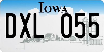 IA license plate DXL055