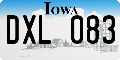 IA license plate DXL083