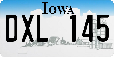 IA license plate DXL145