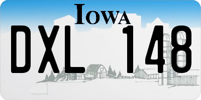 IA license plate DXL148