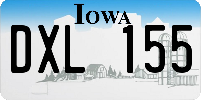 IA license plate DXL155