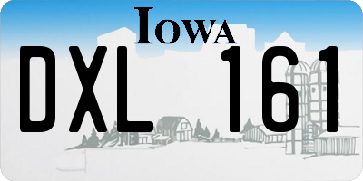 IA license plate DXL161