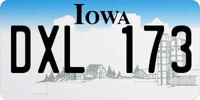 IA license plate DXL173