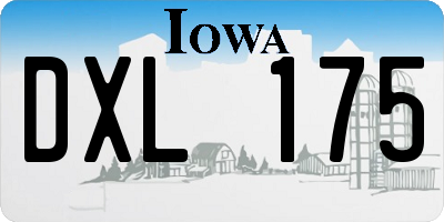 IA license plate DXL175