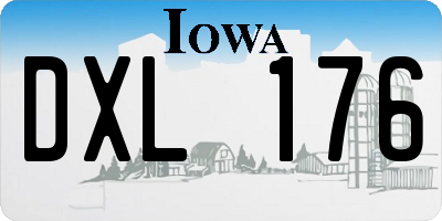 IA license plate DXL176