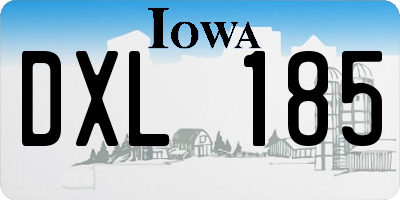 IA license plate DXL185