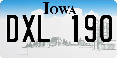 IA license plate DXL190