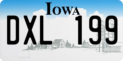 IA license plate DXL199