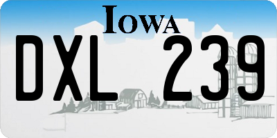 IA license plate DXL239