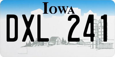 IA license plate DXL241