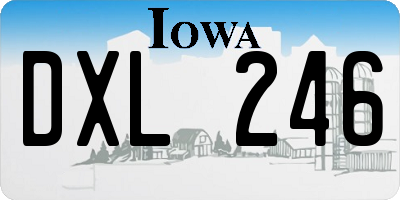 IA license plate DXL246