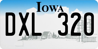 IA license plate DXL320