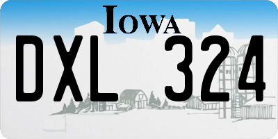 IA license plate DXL324