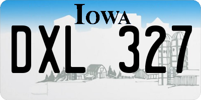 IA license plate DXL327