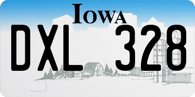 IA license plate DXL328