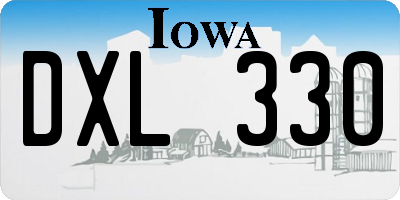 IA license plate DXL330