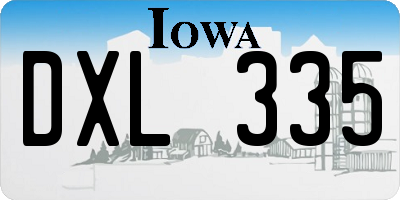 IA license plate DXL335