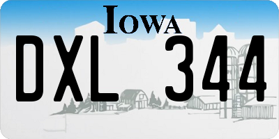 IA license plate DXL344