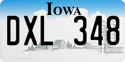 IA license plate DXL348