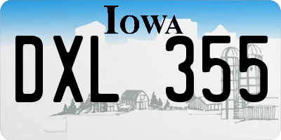 IA license plate DXL355